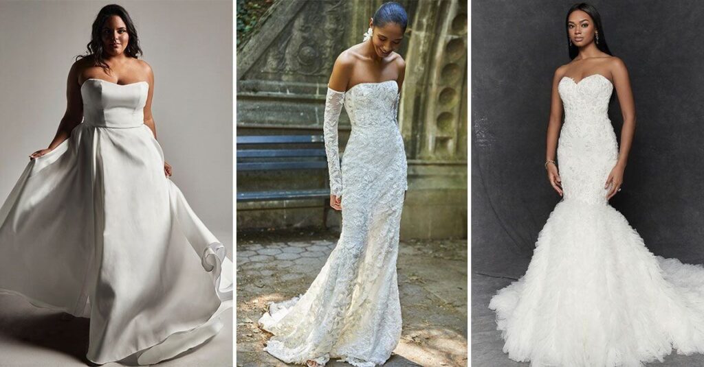 یقه دکلته (Strapless)