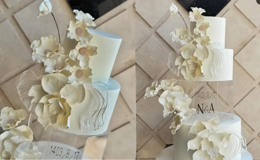 خرید کیک عروسی در تهران - قنادی نیشکر