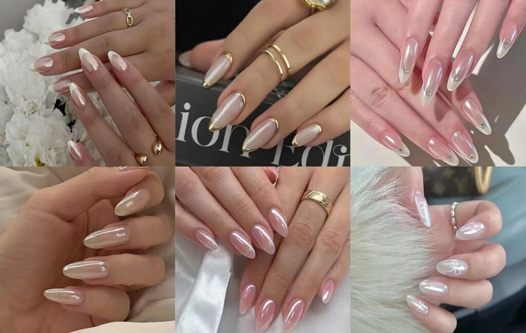 مدل طراحی ناخن کروم عروس