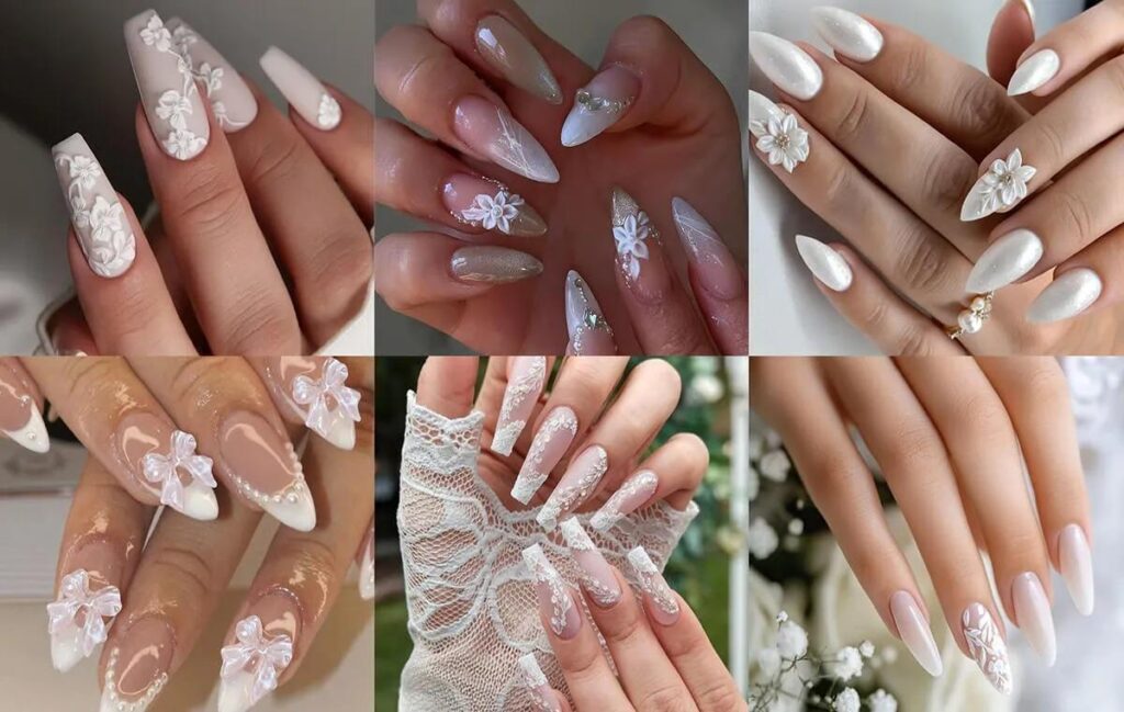 مدل طراحی سه بعدی ناخن عروس